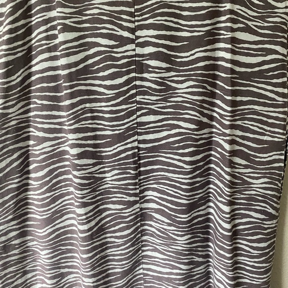 Loft Women’s Sleeveless Zebra Print Linen MidLength Dress White&Brown Size 8 - Picture 15 of 16